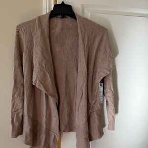 Stylish Taupe Open Front Cardigan